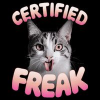 Cat Meme Certified Freak Eat Cement Cursed Cat Funny 16 in Basic Backpack