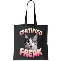 Cat Meme Certified Freak Eat Cement Cursed Cat Funny Bag