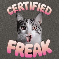 Cat Meme Certified Freak Eat Cement Cursed Cat Funny Cotton Canvas Backpack