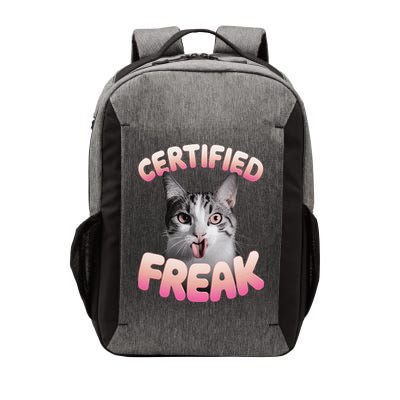 Cat Meme Certified Freak Eat Cement Cursed Cat Funny Vector Backpack