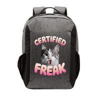 Cat Meme Certified Freak Eat Cement Cursed Cat Funny Vector Backpack