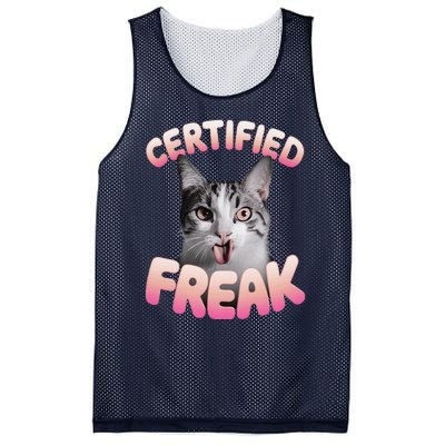 Cat Meme Certified Freak Eat Cement Cursed Cat Funny Mesh Reversible Basketball Jersey Tank