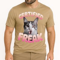 Cat Meme Certified Freak Eat Cement Cursed Cat Funny Cooling Performance Crew T-Shirt