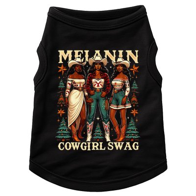 Christmas Melanin Cowgirl Swag Thanksgiving Western Cowgirl Doggie Tank