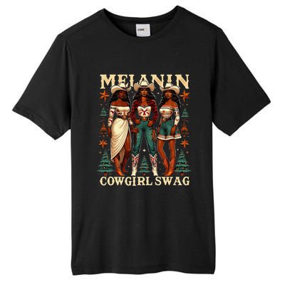 Christmas Melanin Cowgirl Swag Thanksgiving Western Cowgirl Tall Fusion ChromaSoft Performance T-Shirt