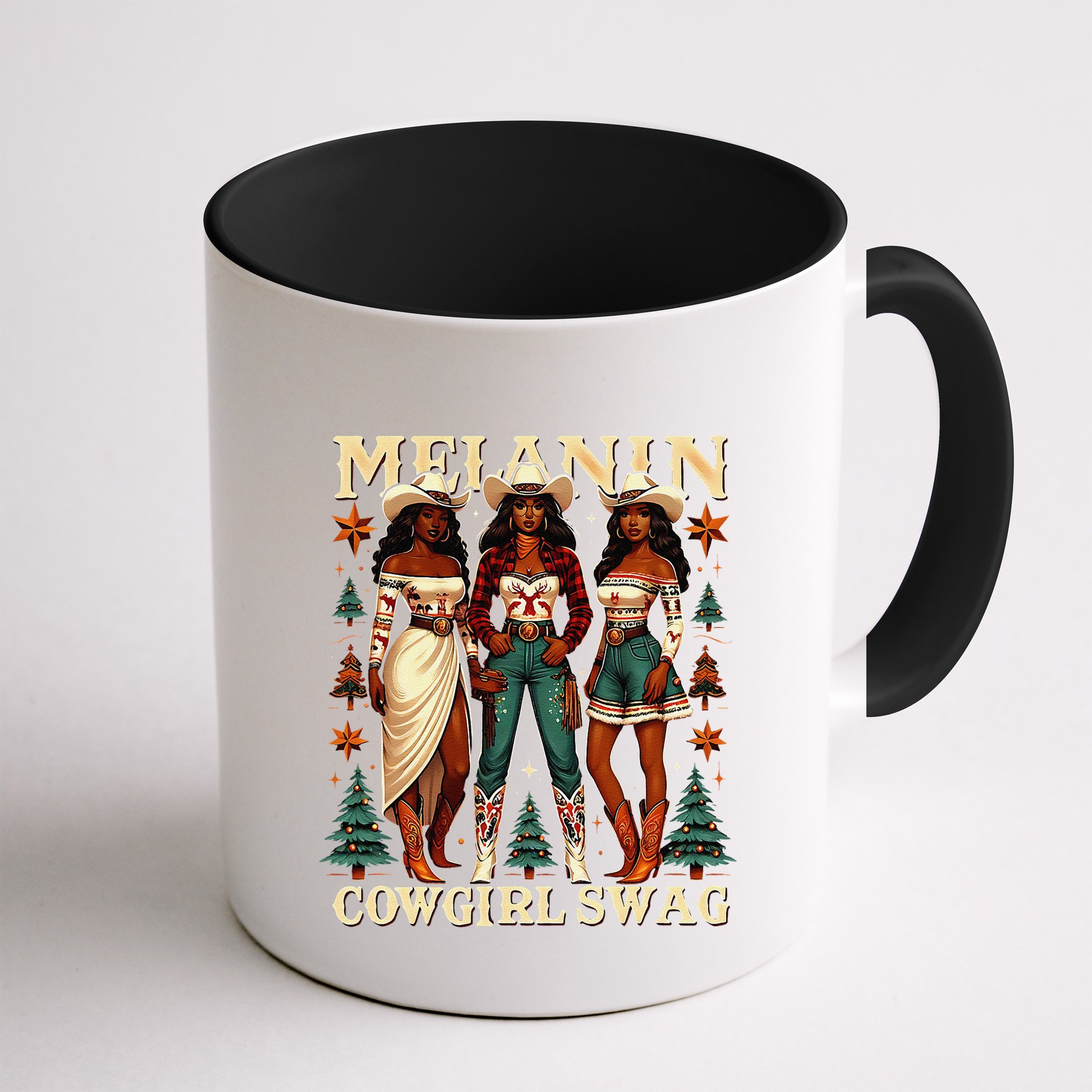 Christmas Melanin Cowgirl Swag Thanksgiving Western Cowgirl Mug
