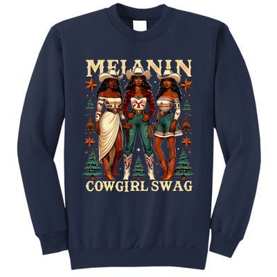 Christmas Melanin Cowgirl Swag Thanksgiving Western Cowgirl Sweatshirt