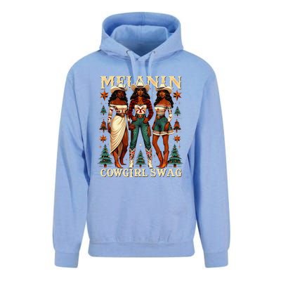 Christmas Melanin Cowgirl Swag Thanksgiving Western Cowgirl Unisex Surf Hoodie