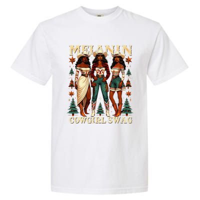 Christmas Melanin Cowgirl Swag Thanksgiving Western Cowgirl Garment-Dyed Heavyweight T-Shirt