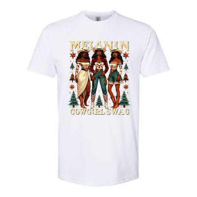 Christmas Melanin Cowgirl Swag Thanksgiving Western Cowgirl Softstyle CVC T-Shirt