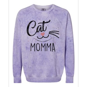 Cat Momma Cat Mom Cute Cats Lovers Mothers Day Colorblast Crewneck Sweatshirt