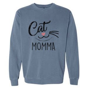 Cat Momma Cat Mom Cute Cats Lovers Mothers Day Garment-Dyed Sweatshirt