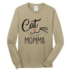 Cat Momma Cat Mom Cute Cats Lovers Mothers Day Tall Long Sleeve T-Shirt