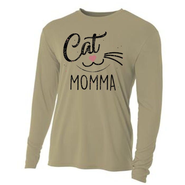 Cat Momma Cat Mom Cute Cats Lovers Mothers Day Cooling Performance Long Sleeve Crew