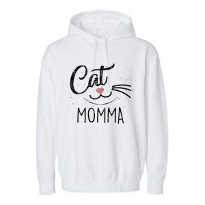 Cat Momma Cat Mom Cute Cats Lovers Mothers Day Garment-Dyed Fleece Hoodie