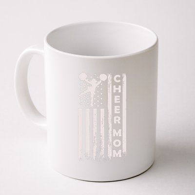 Cheer Mom Cheerleading Cheerleader Mother American Flag Coffee Mug