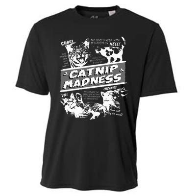 Catnip Madness Cute Kitten Cooling Performance Crew T-Shirt