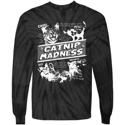 Catnip Madness Cute Kitten Tie-Dye Long Sleeve Shirt