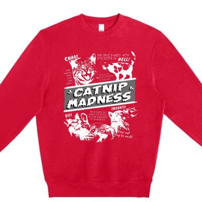 Catnip Madness Cute Kitten Premium Crewneck Sweatshirt