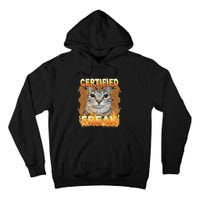 Cat Meme Certified Freak Eat Cement Cursed Cat Funny Tall Hoodie