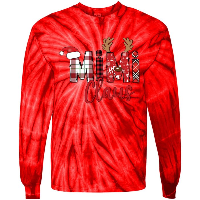 Christmas Mimi Claus Christmas Grandma Tie-Dye Long Sleeve Shirt