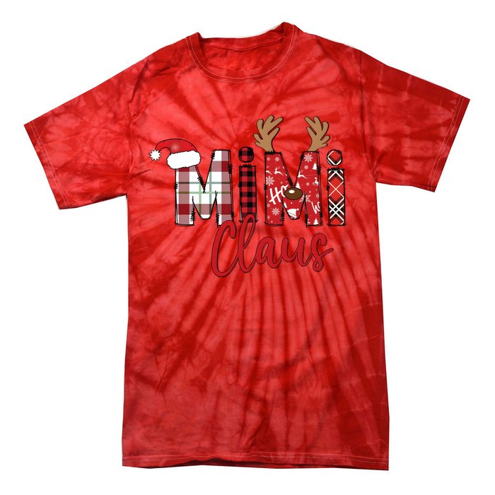 Christmas Mimi Claus Christmas Grandma Tie-Dye T-Shirt