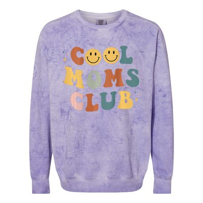 Cool Moms Club ON BACK Print Colorblast Crewneck Sweatshirt