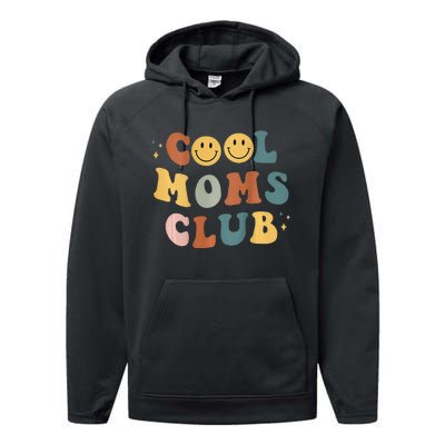 Cool Moms Club ON BACK Print Performance Fleece Hoodie