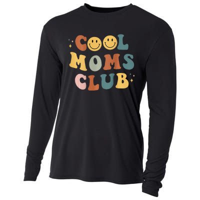 Cool Moms Club ON BACK Print Cooling Performance Long Sleeve Crew