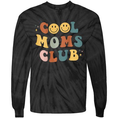 Cool Moms Club ON BACK Print Tie-Dye Long Sleeve Shirt