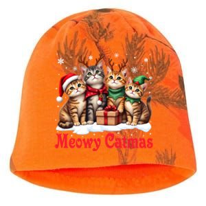 Cats Meowy Catmas Christmas Cute Gift Kati - Camo Knit Beanie