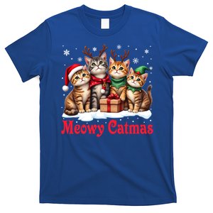 Cats Meowy Catmas Christmas Cute Gift T-Shirt