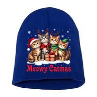 Cats Meowy Catmas Christmas Cute Gift Short Acrylic Beanie