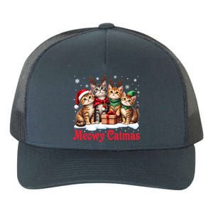 Cats Meowy Catmas Christmas Cute Gift Yupoong Adult 5-Panel Trucker Hat