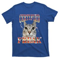 Cat Meme Certified Freak Eat Cement Cursed Cat T-Shirt