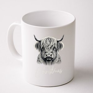 Cow Merry Christmas Scottish Highland Cow Xmas Cow Lover Great Gift Coffee Mug