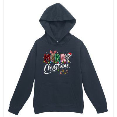 Cute Merry Christmas Leopard Buffalo Red Plaid Urban Pullover Hoodie