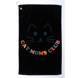 Cat Moms Club Groovy Cat Mama Mothers Day Fur Mom Love Platinum Collection Golf Towel