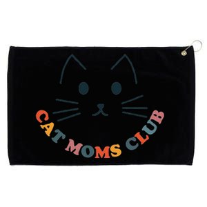 Cat Moms Club Groovy Cat Mama Mothers Day Fur Mom Love Grommeted Golf Towel