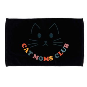 Cat Moms Club Groovy Cat Mama Mothers Day Fur Mom Love Microfiber Hand Towel