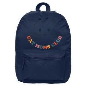 Cat Moms Club Groovy Cat Mama Mothers Day Fur Mom Love 16 in Basic Backpack