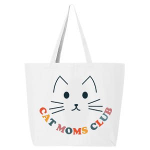 Cat Moms Club Groovy Cat Mama Mothers Day Fur Mom Love 25L Jumbo Tote