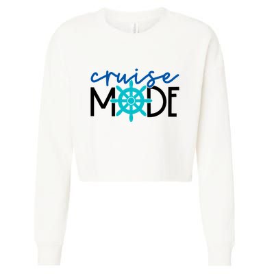 Cruise Mode Cruise Ship Yacht Summertime Vacation Sea Summer Gift Cropped Pullover Crew