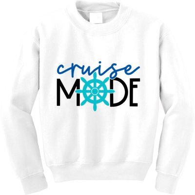 Cruise Mode Cruise Ship Yacht Summertime Vacation Sea Summer Gift Kids Sweatshirt