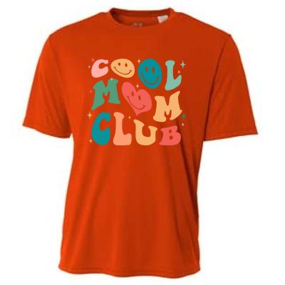 Cool Mom Club Groovy Retro Smile Cool Mom Club Aunties Gift Cooling Performance Crew T-Shirt