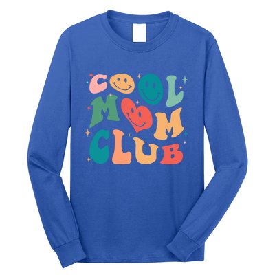 Cool Mom Club Groovy Retro Smile Cool Mom Club Aunties Gift Long Sleeve Shirt