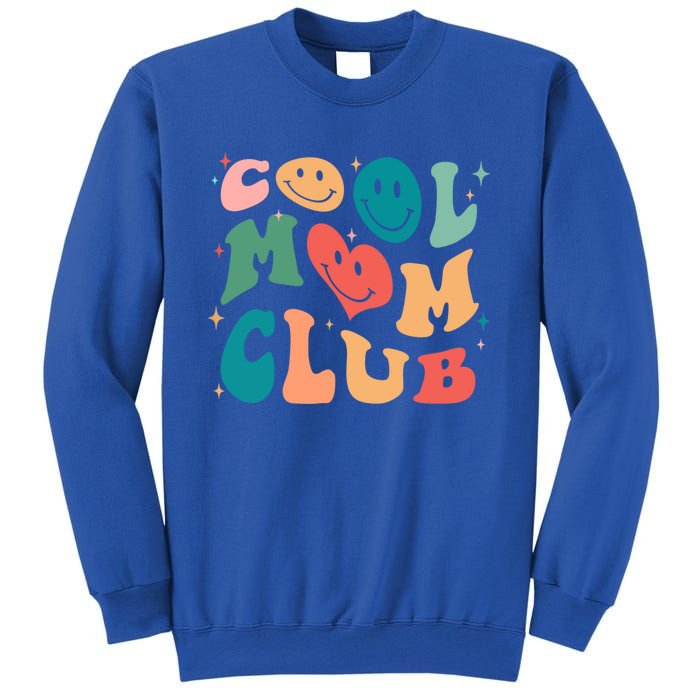 Cool Mom Club Groovy Retro Smile Cool Mom Club Aunties Gift Sweatshirt