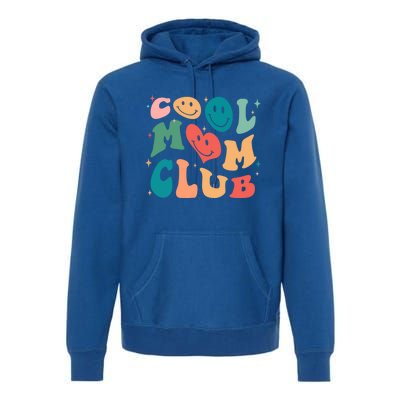 Cool Mom Club Groovy Retro Smile Cool Mom Club Aunties Gift Premium Hoodie