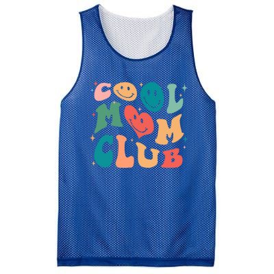 Cool Mom Club Groovy Retro Smile Cool Mom Club Aunties Gift Mesh Reversible Basketball Jersey Tank