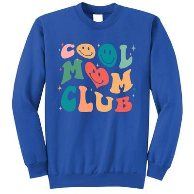 Cool Mom Club Groovy Retro Smile Cool Mom Club Aunties Gift Tall Sweatshirt